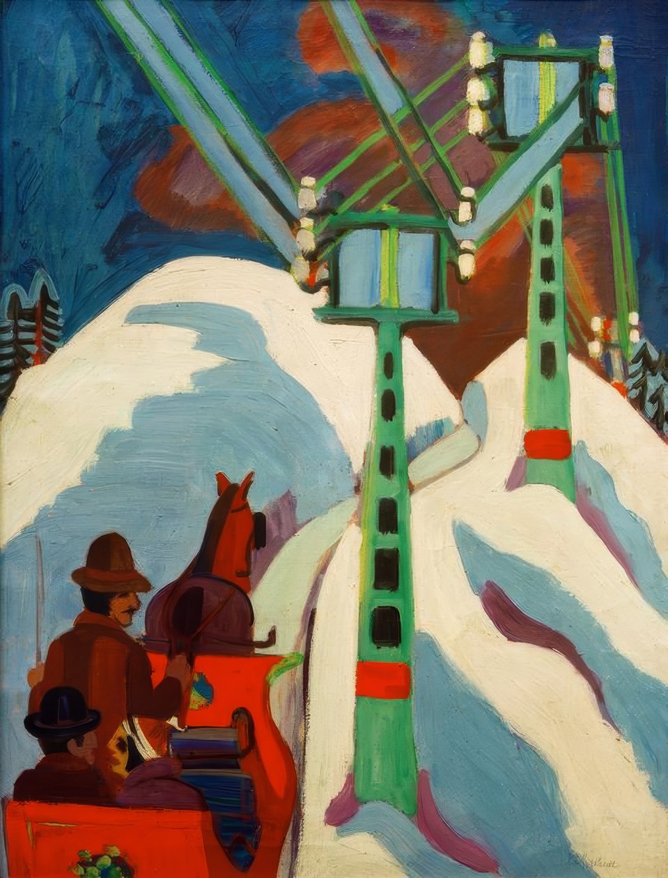 Sleigh Ride by Ernst Ludwig Kirchner