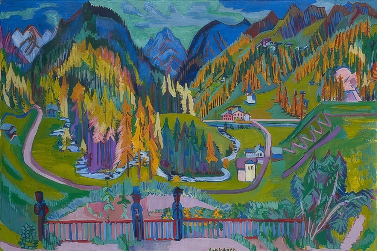 Sertigtal in Autumn. 1925-26 by Ernst Ludwig Kirchner