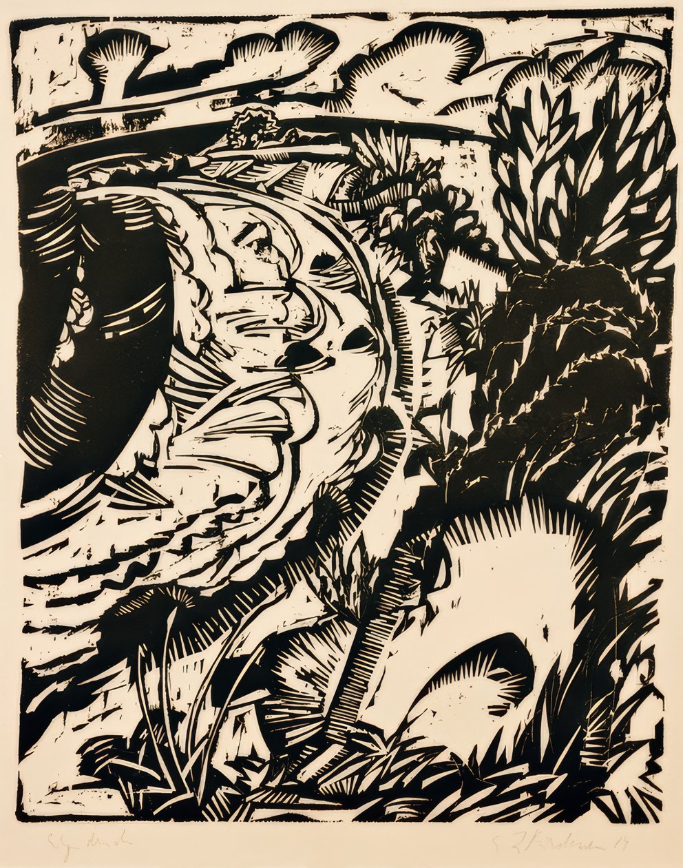 Steep Coast with Round Bay by Ernst Ludwig Kirchner