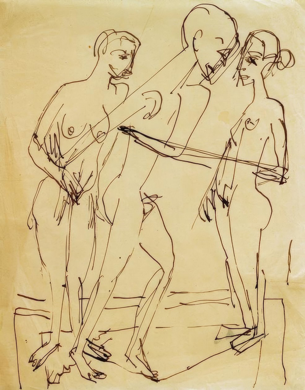 Dance Among the Women by Ernst Ludwig Kirchner