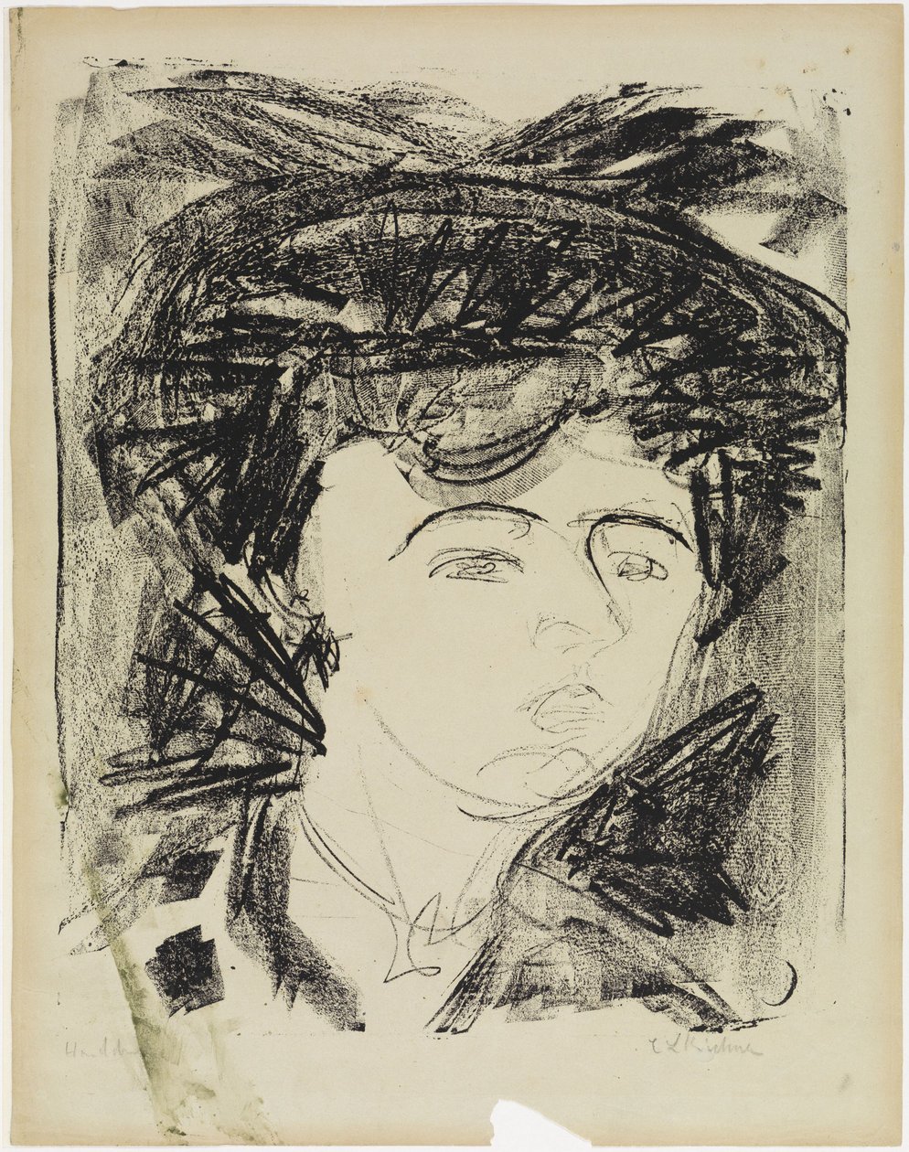 Visionary Head by Ernst Ludwig Kirchner