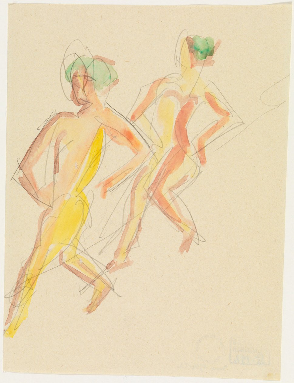 Two Dancers by Ernst Ludwig Kirchner