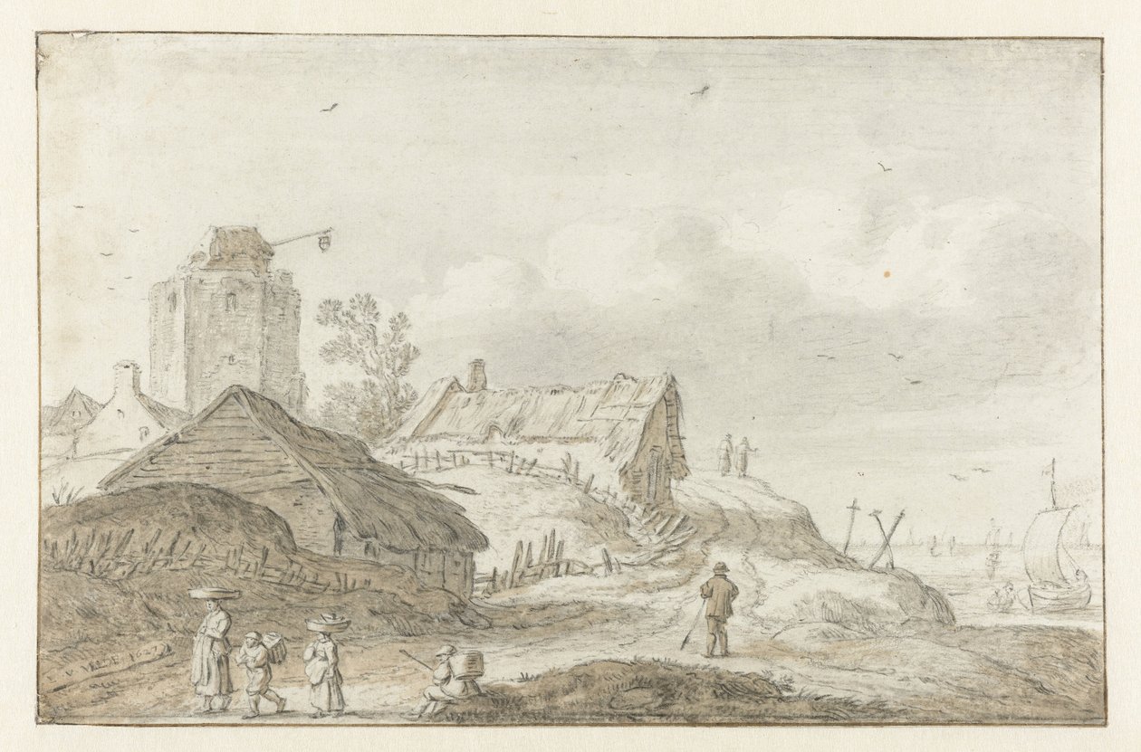 Coastal Village by Esaias van de Velde