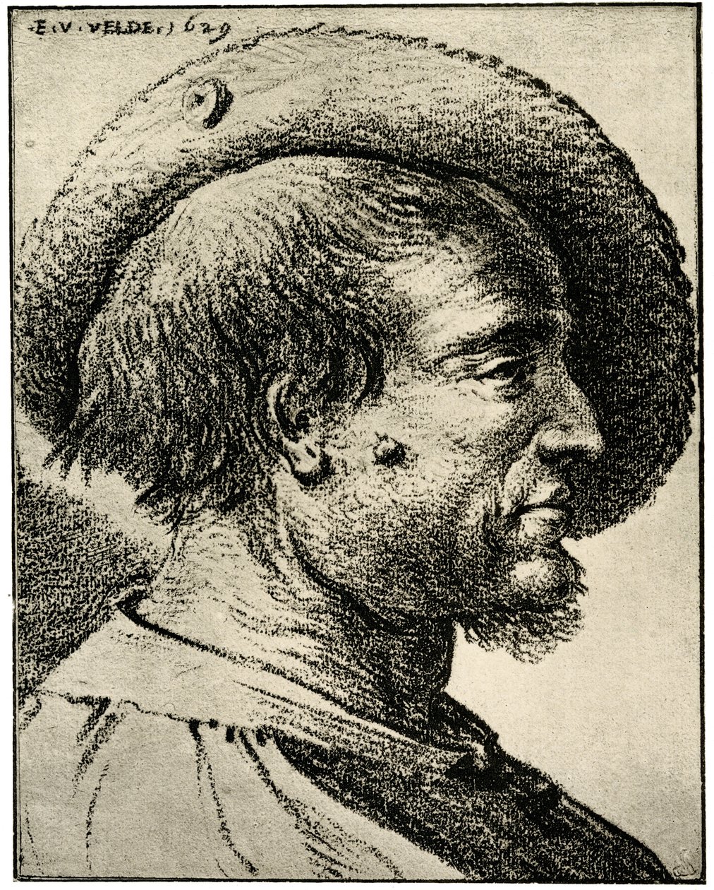 Male Head Study by Esaias van de Velde
