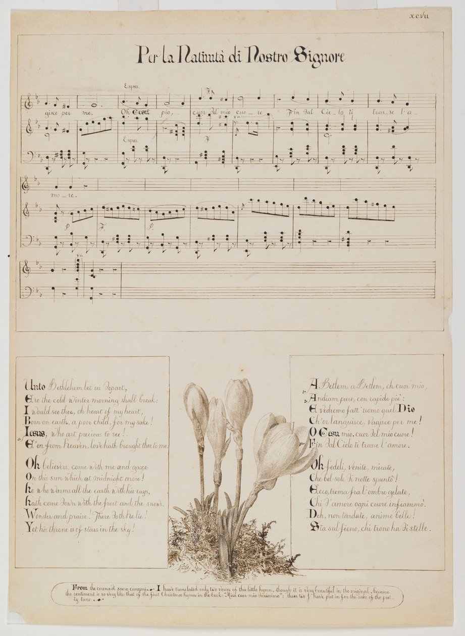 Per la Nativita di Nostro Signore Songsheet, c.1868-1882 by Esther Frances Alexander