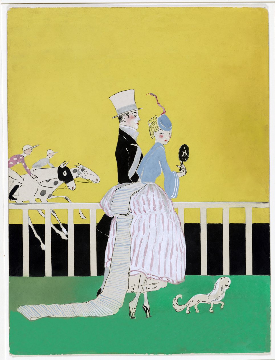 At the Races, Vanity Fair Cover, August 1916, pub. c.1916 by Ethel McClellan Plummer