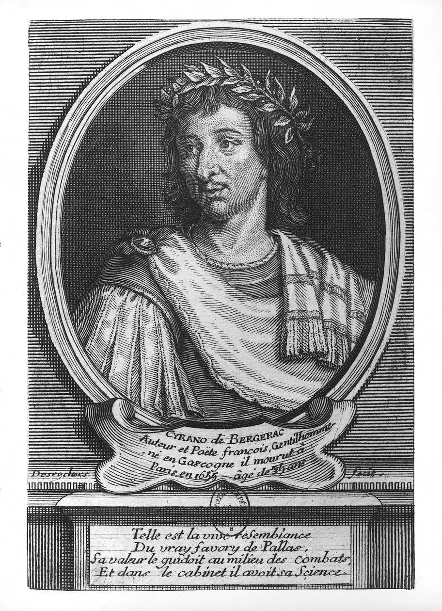 Portrait of Savinien de Cyrano de Bergerac by Etienne Jehandier Desrochers
