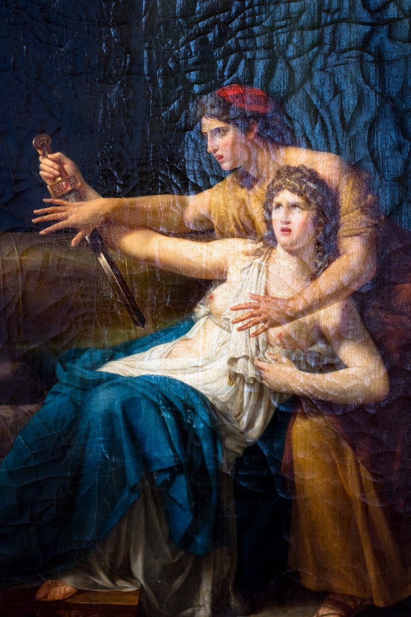 Oenone Prevents Phaedra from Committing Suicide by Etienne-Barthelemy Garnier