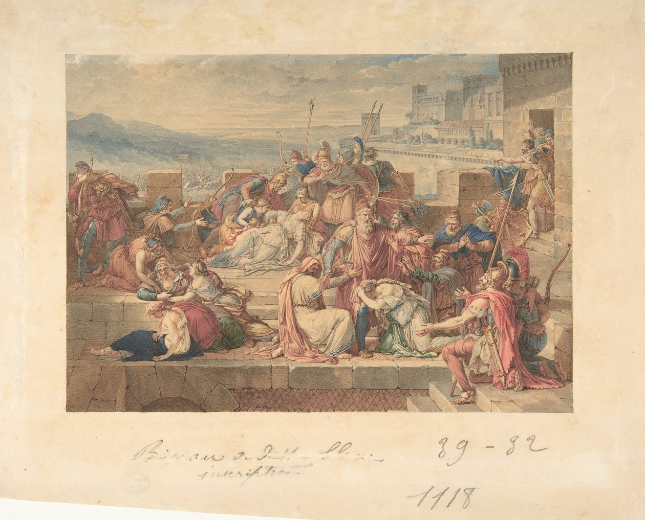 Priam and his Family Mourning the Death of Hector by Etienne Barthelemy Garnier