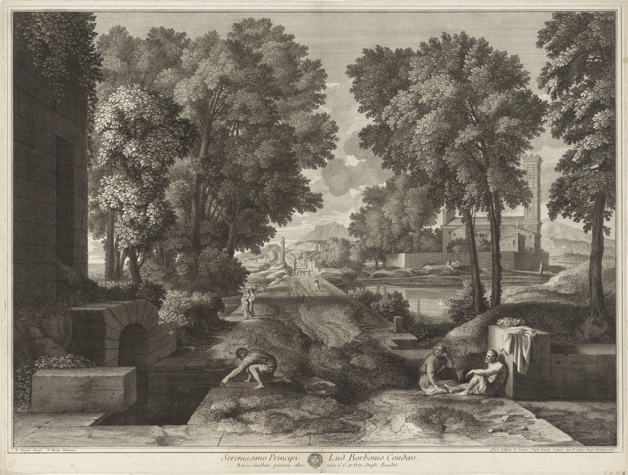 View with a Road, Buildings, and People by Etienne Baudet