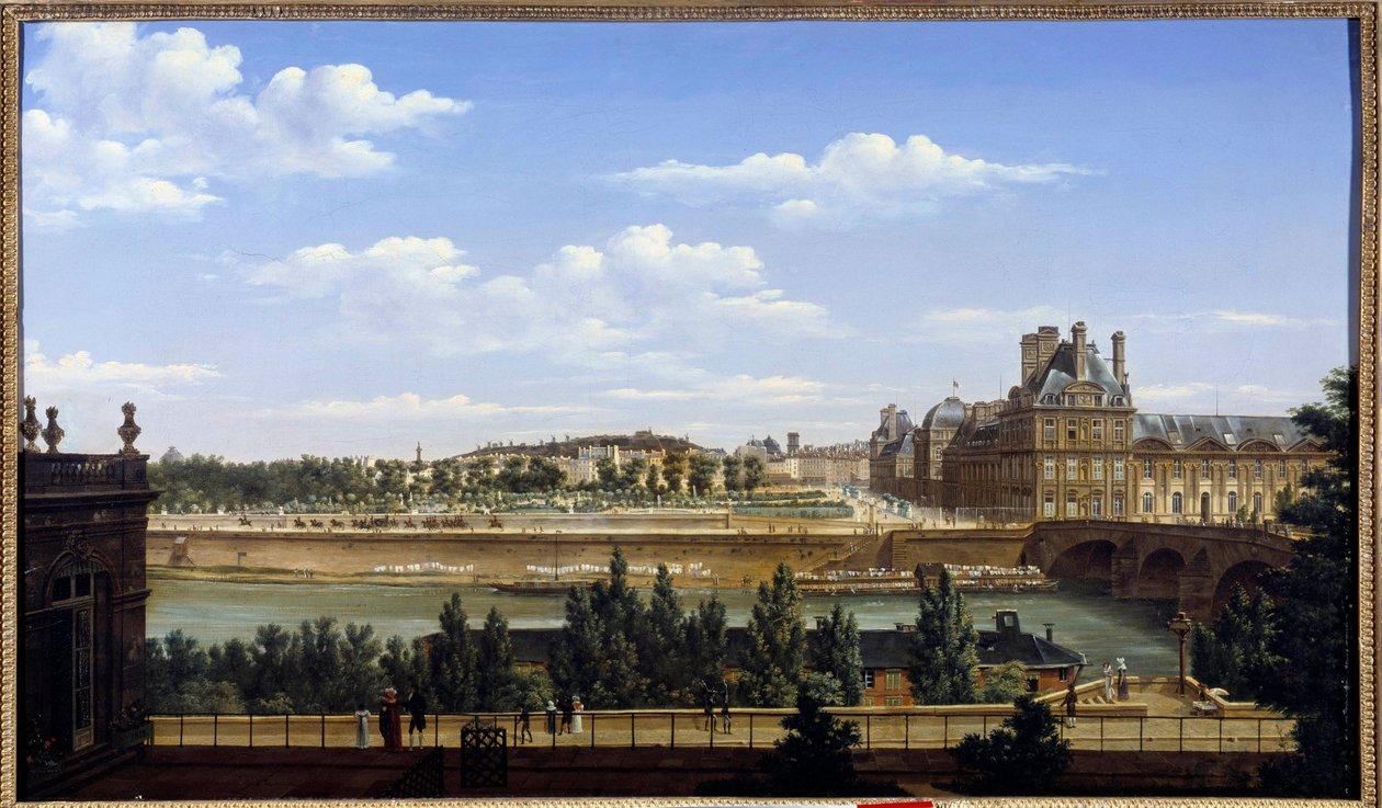The Garden and the Palace of the Tuileries, Seen from the Quai d