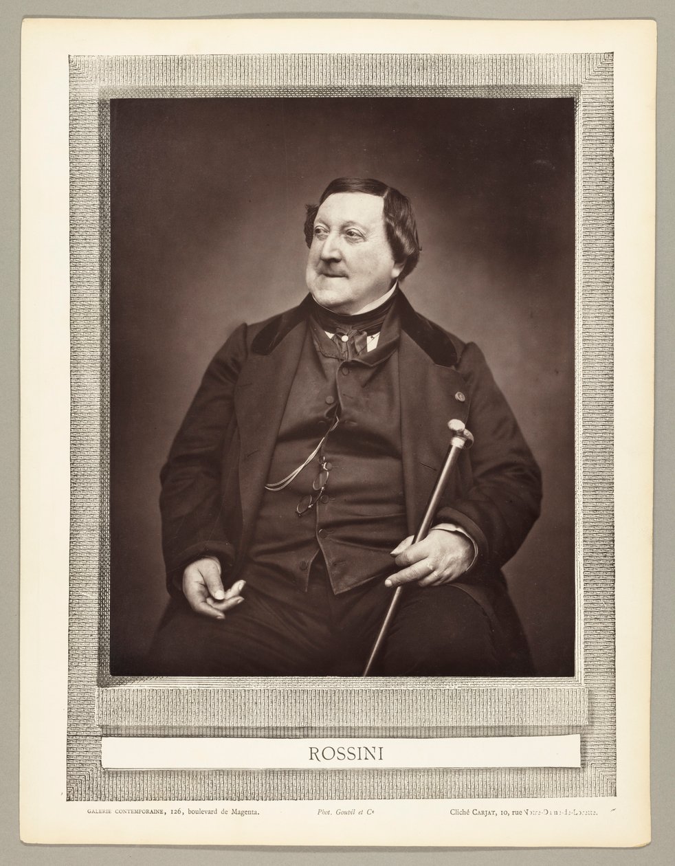 Gioachino Antonio Rossini (Italian composer, 1792-1868) by Etienne Carjat