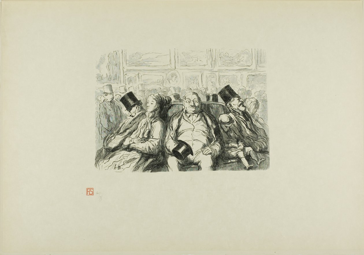 Paris, The Great Art Exhibition: In the Great Salon, A Moment of Reflection by Etienne Carjat