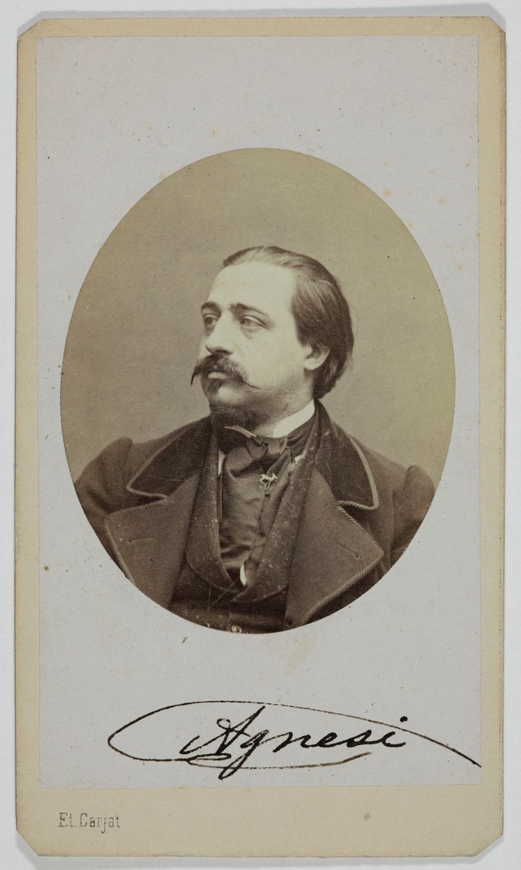 Portrait of Luigi Agnesi, 1833-1875, Lyric Singer by Etienne Carjat