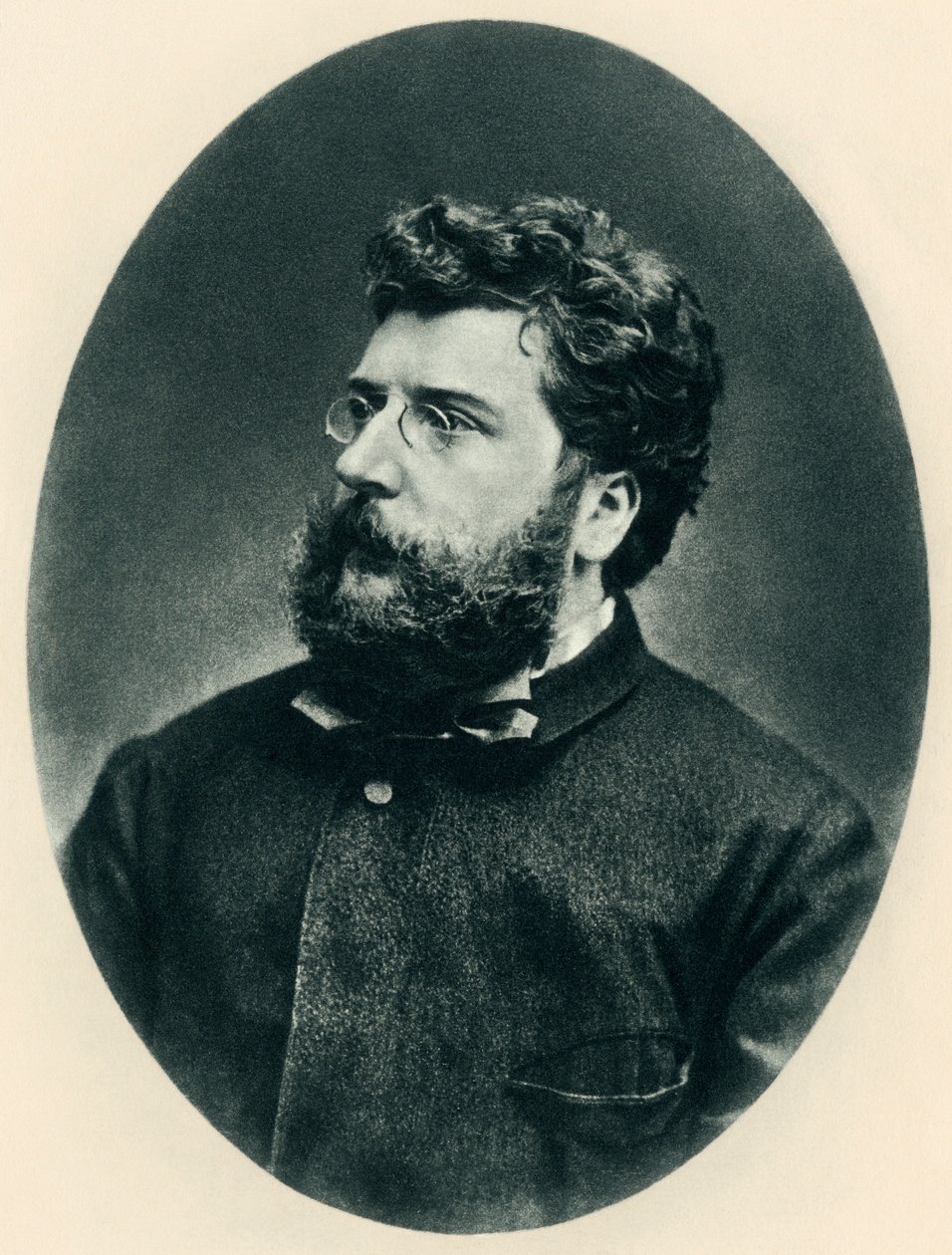 Portrait of George Bizet, French composer - Photoengraving of a photograph by Etienne Carjat by Etienne Carjat