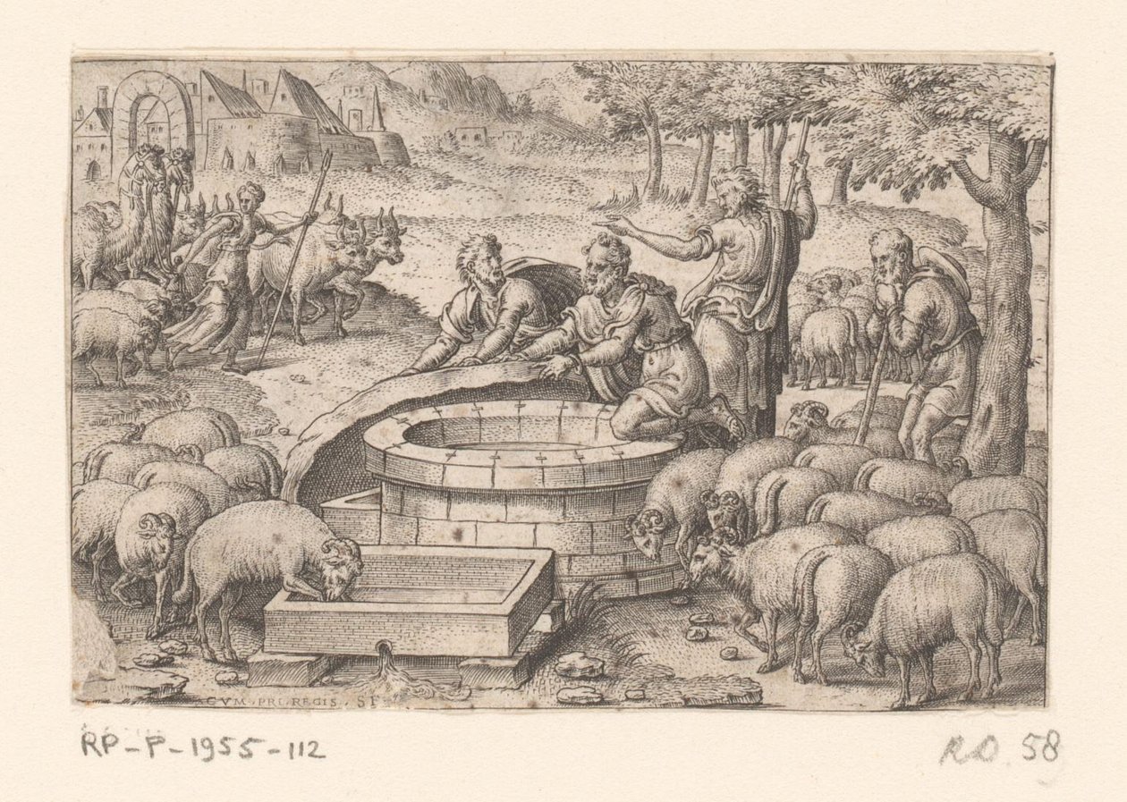 Jacob Lifts the Stone from the Well by Etienne Delaune