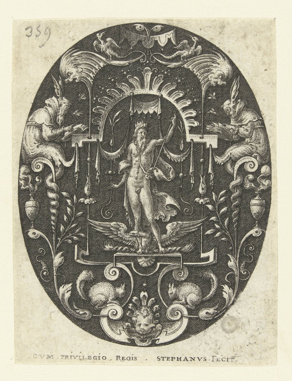 Jupiter with His Eagle at His Feet by Etienne Delaune