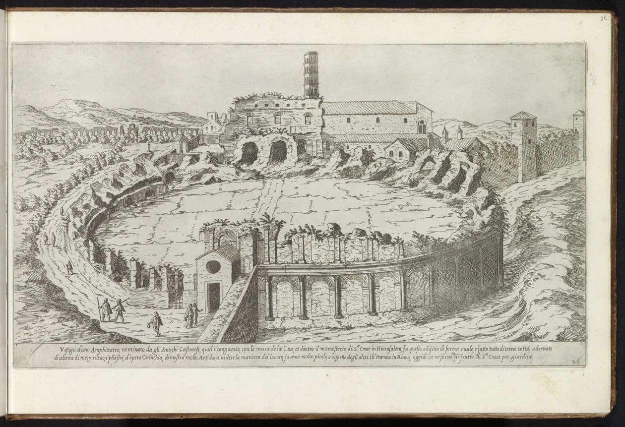 Amphitheatrum Castrense in Rome by Etienne Duperac