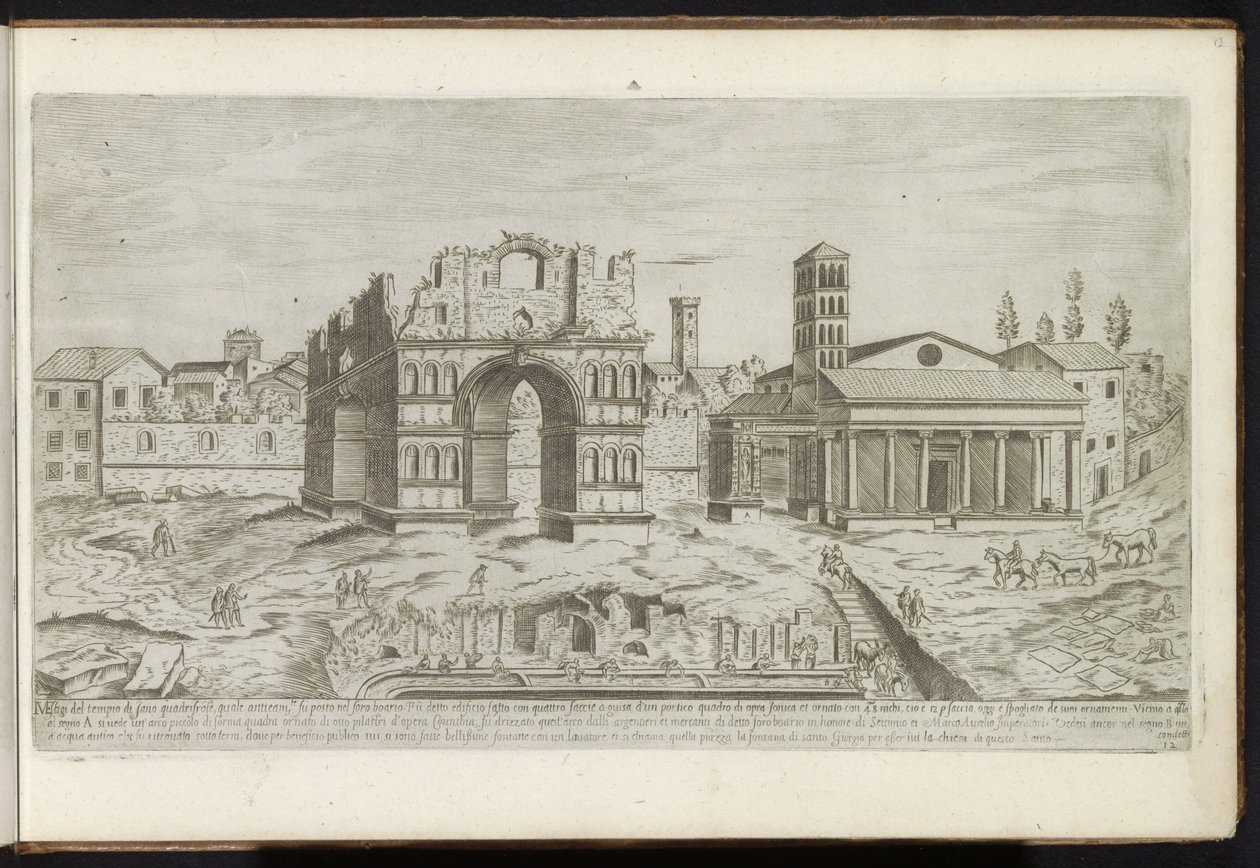 Arch of Janus in Rome by Etienne Duperac