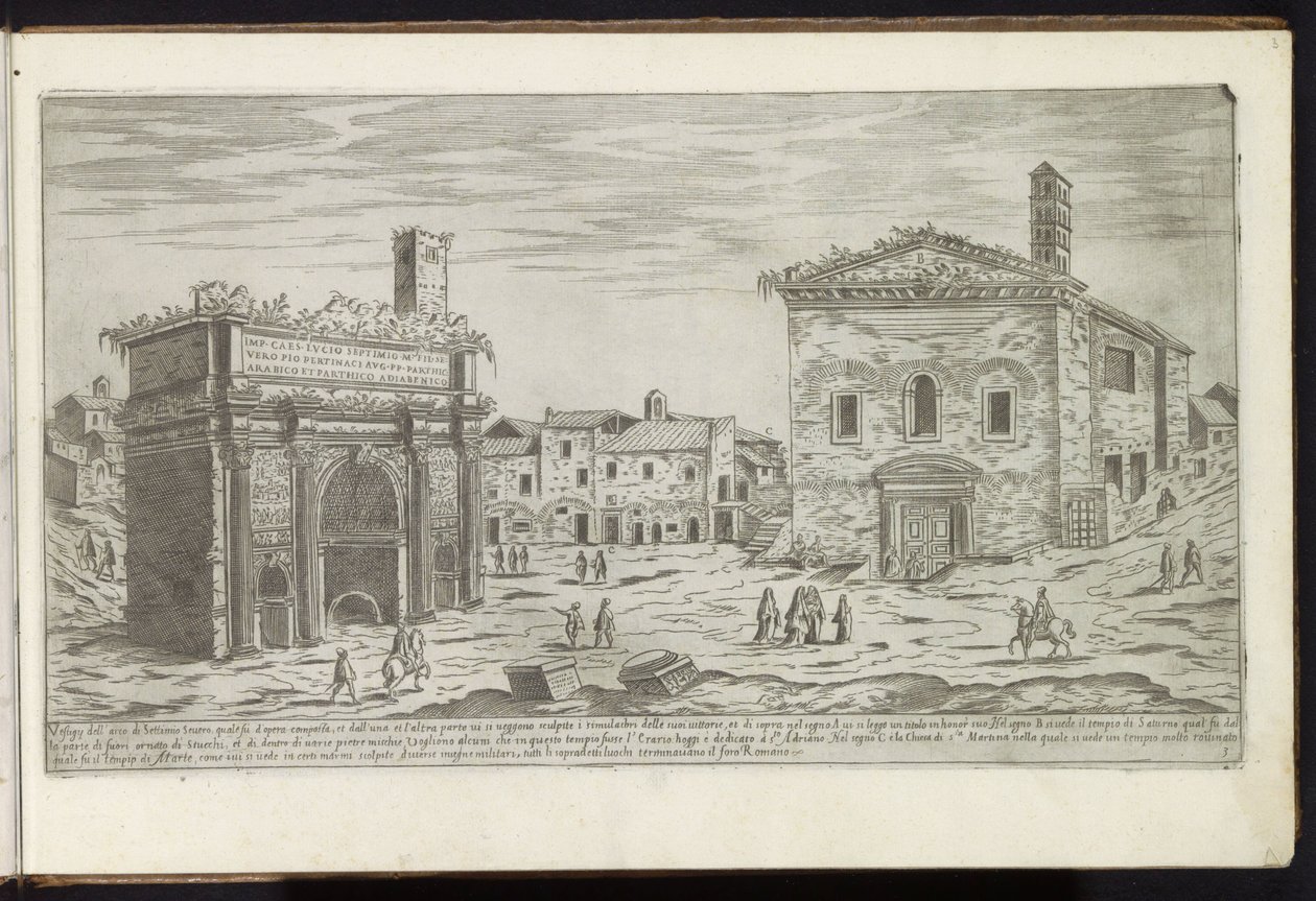 Arch of Septimius Severus in Rome by Etienne Duperac