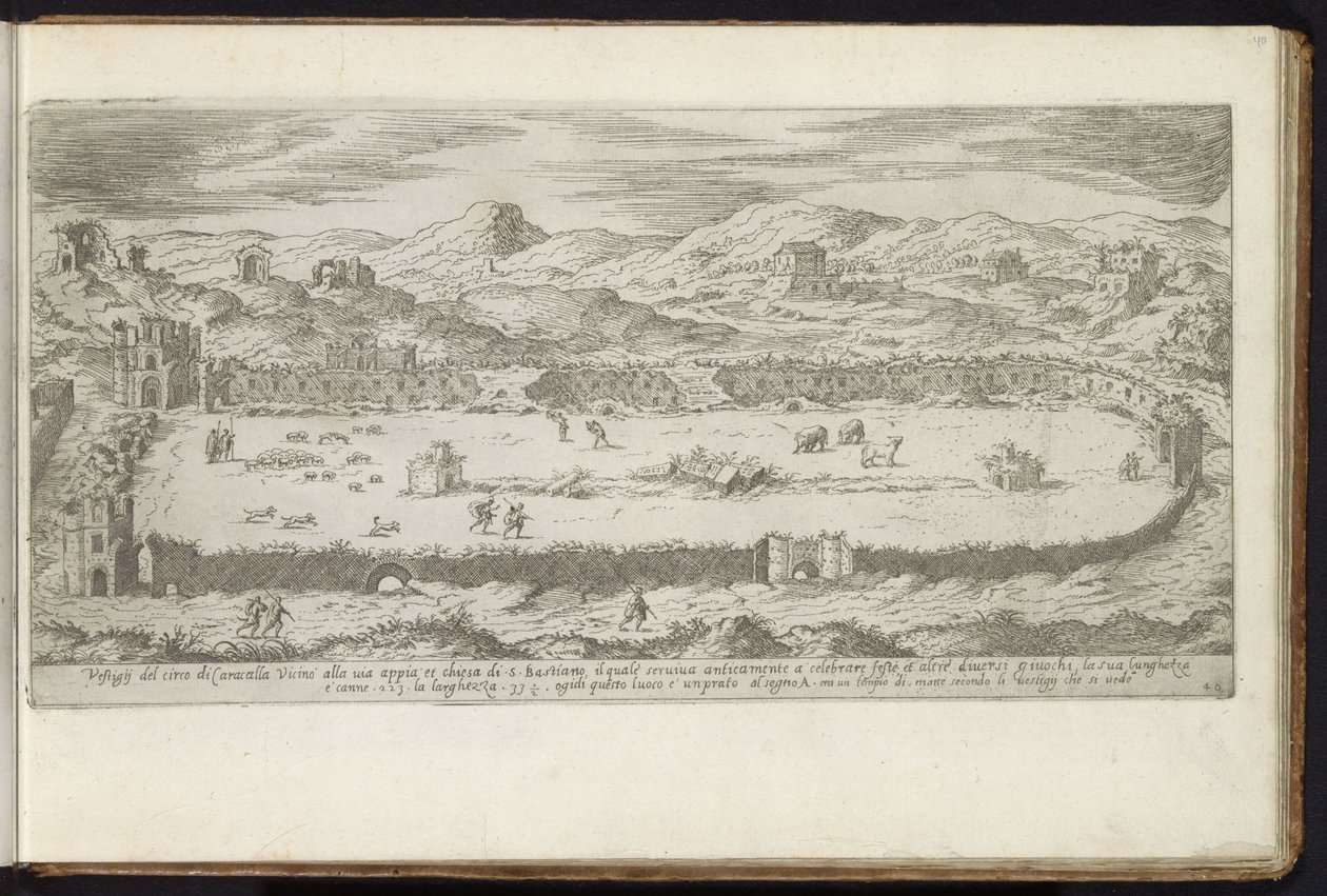 Circus of Maxentius in Rome by Etienne Duperac