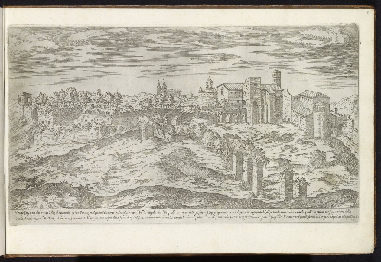 Monte Celio in Rome by Etienne Duperac