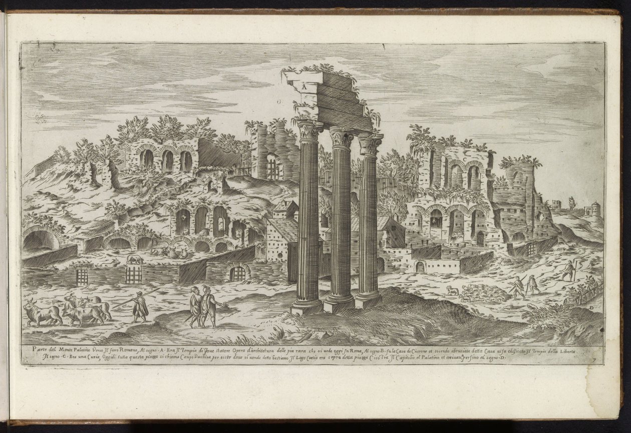 Palatine Hill in Rome by Etienne Duperac