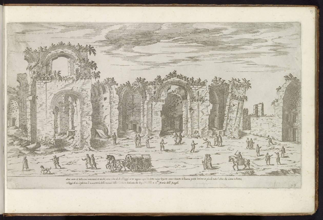 Baths of Diocletian in Rome by Etienne Duperac