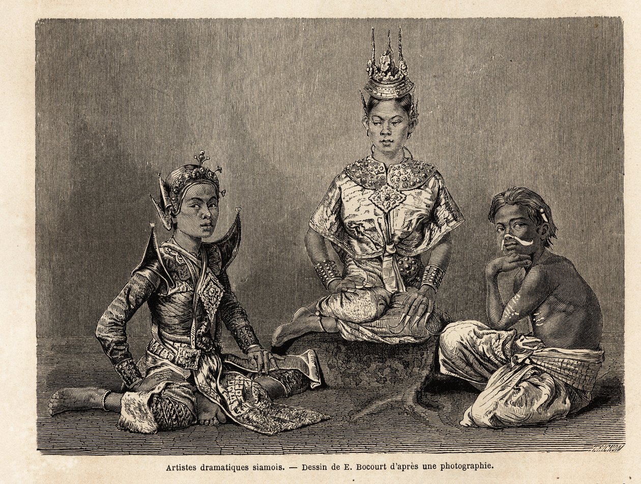 Siamese Dramatic Artists by Etienne Gabriel Bocourt