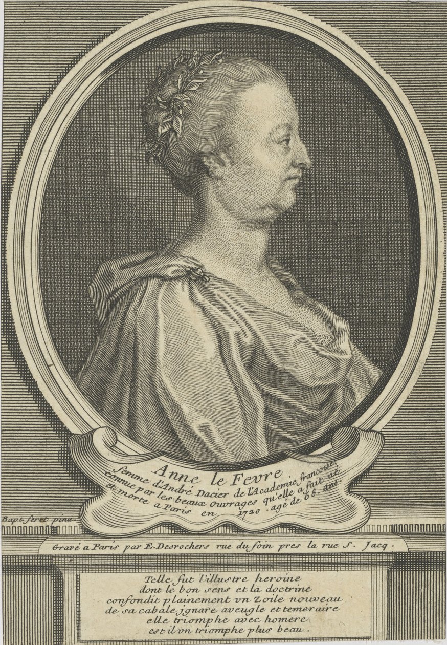 Portrait of Anne Dacier née Le Fèvre by Etienne Jehandier Desrochers