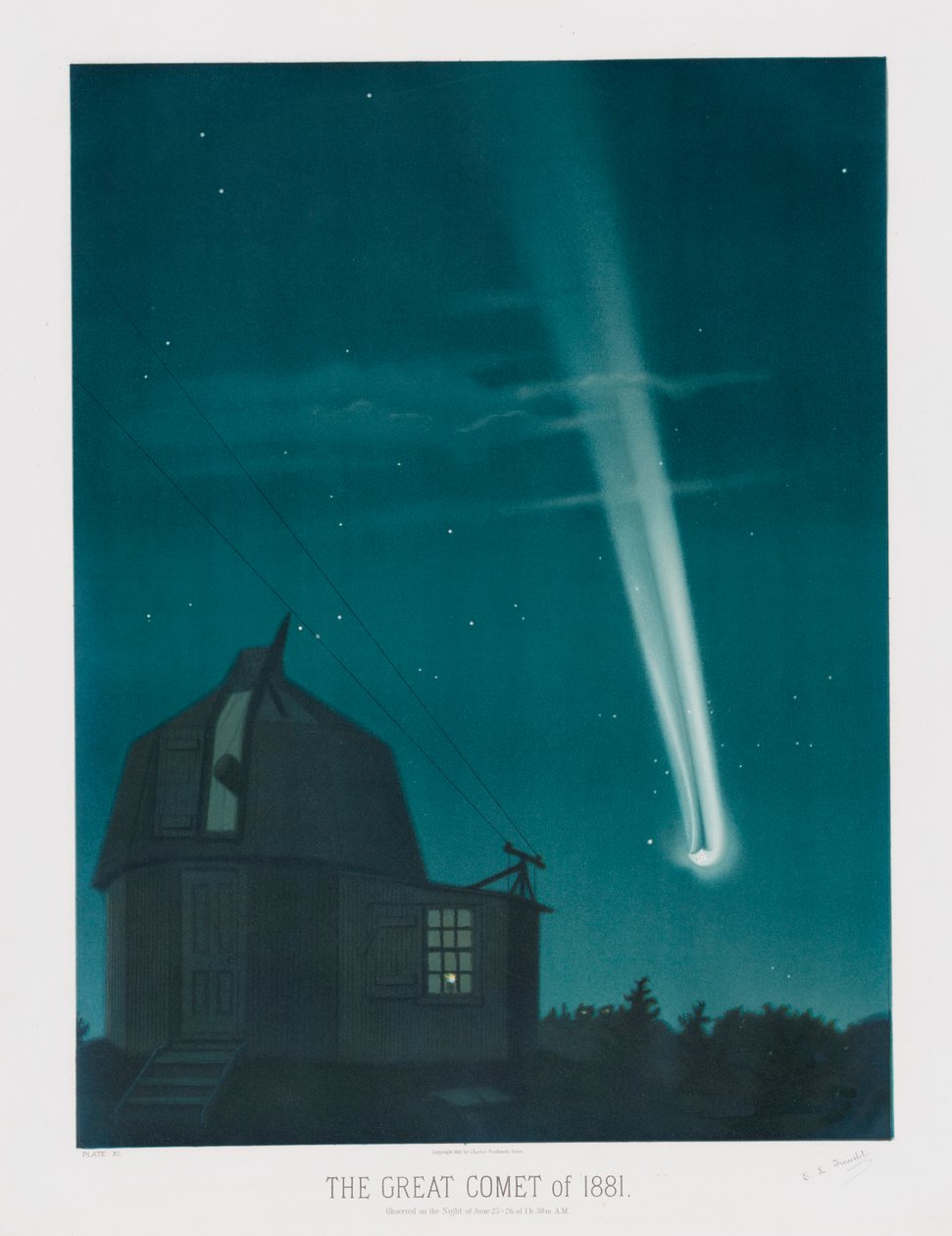The Great Comet of 1881, Observed on the Night of June 25-26 by Étienne Léopold Trouvelot