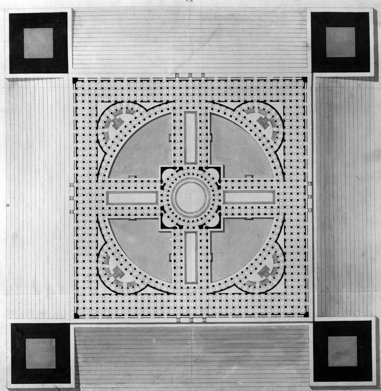 Map of the Municipal Palace - E.L. Boullée by Etienne Louis Boullee
