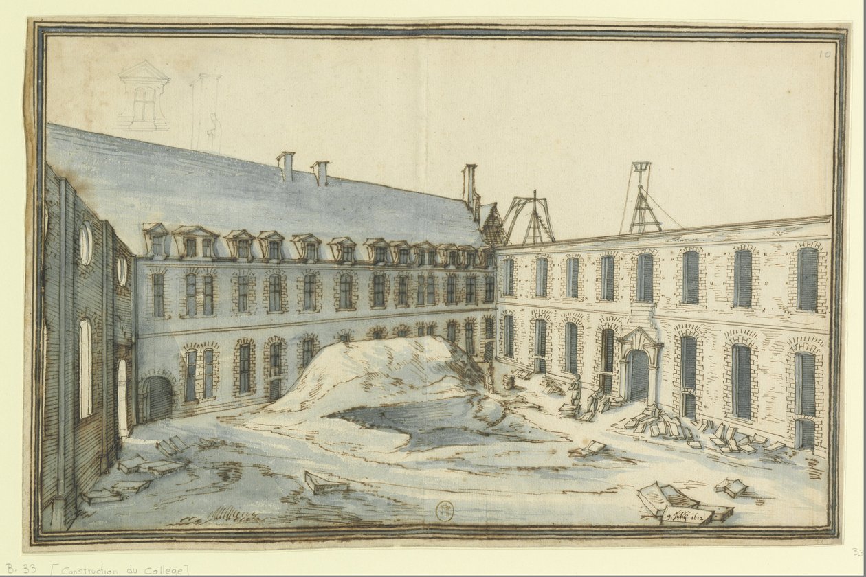Construction Collège La Flèche by Etienne Martellange