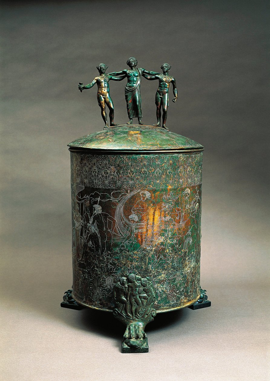 The Ficoroni Cista with a Decoration Depicting the Argonauts Myth by Etruscan