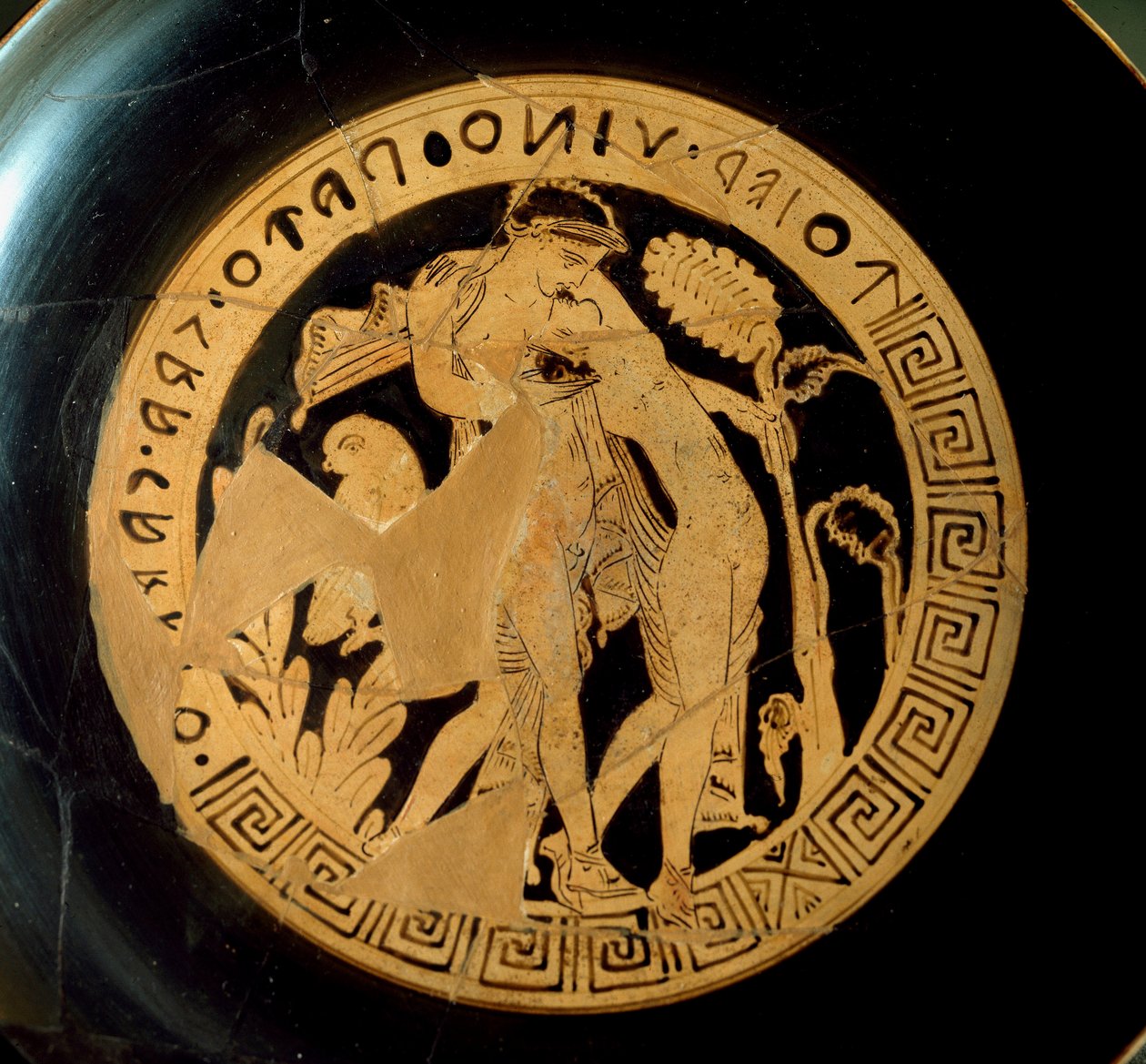 Detail of a Kylix Representing Ariadne and Dionysus by Etruscan Etruscan