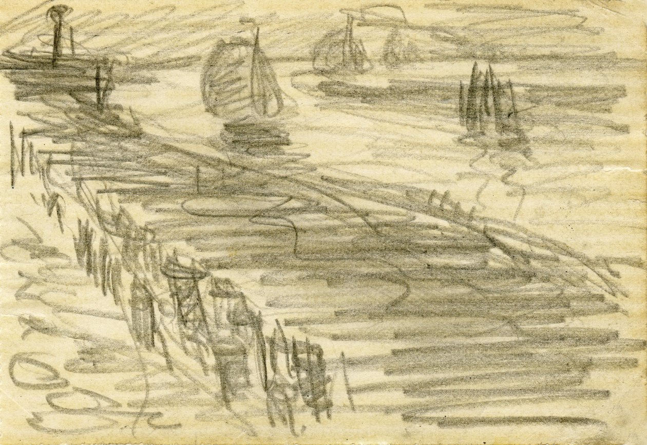 Sailing Ships on the Scheldt by Eugeen van Mieghem