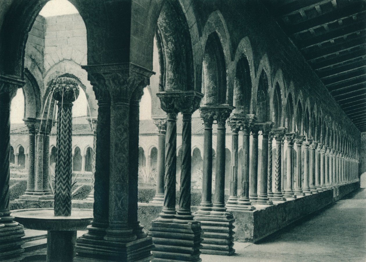 Cloisters of the Benedictine Monastery, Monreale, Sicily, Italy by Eugen Poppel