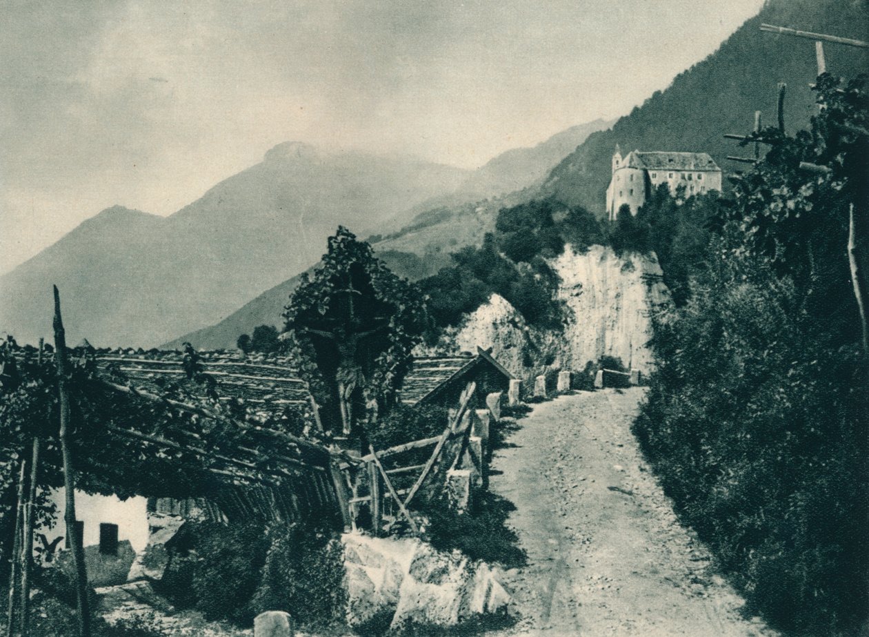 Landscape with Tyrol Castle, Merano, South Tyrol, Italy by Eugen Poppel