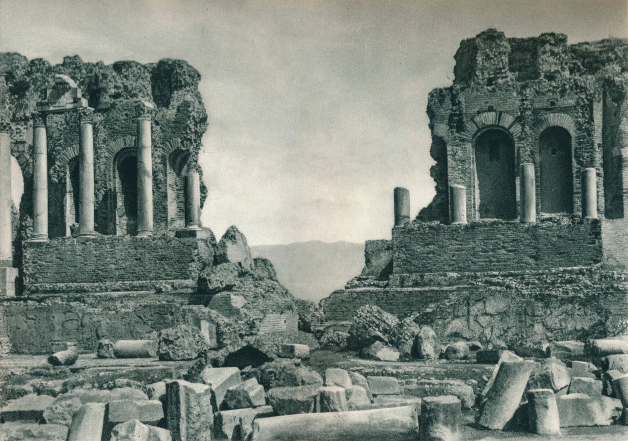 Stage of the Greek Theatre, Taormina, Sicily, Italy by Eugen Poppel