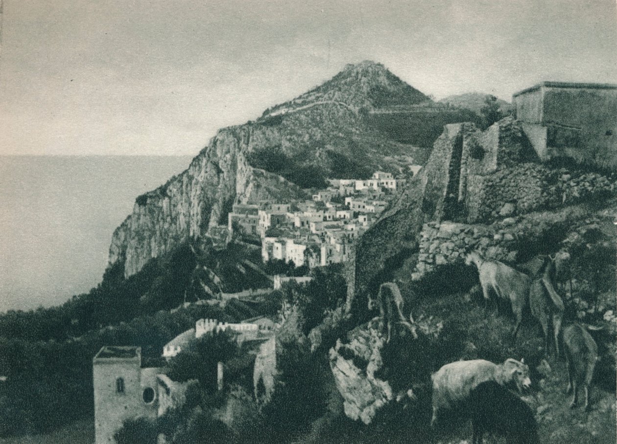 View of the Sea with Monte Solaro, Capri, Italy by Eugen Poppel