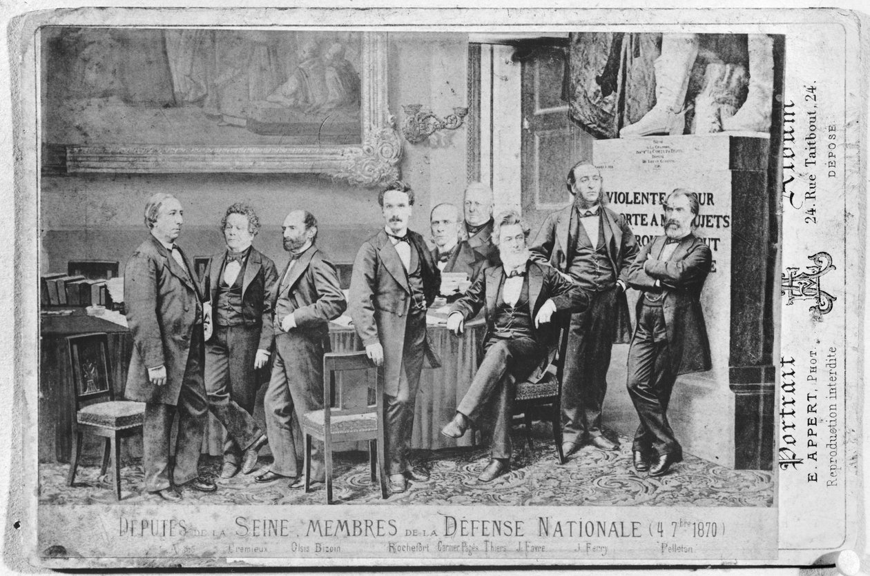 Seine Deputies, Members of the National Defence Government on 4th September 1870 by Eugene Appert
