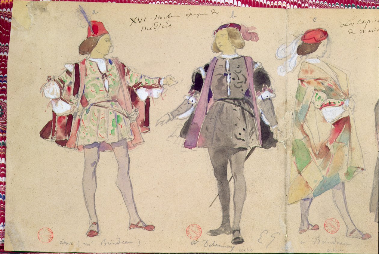 Costume Designs for Octave and Coelio for 