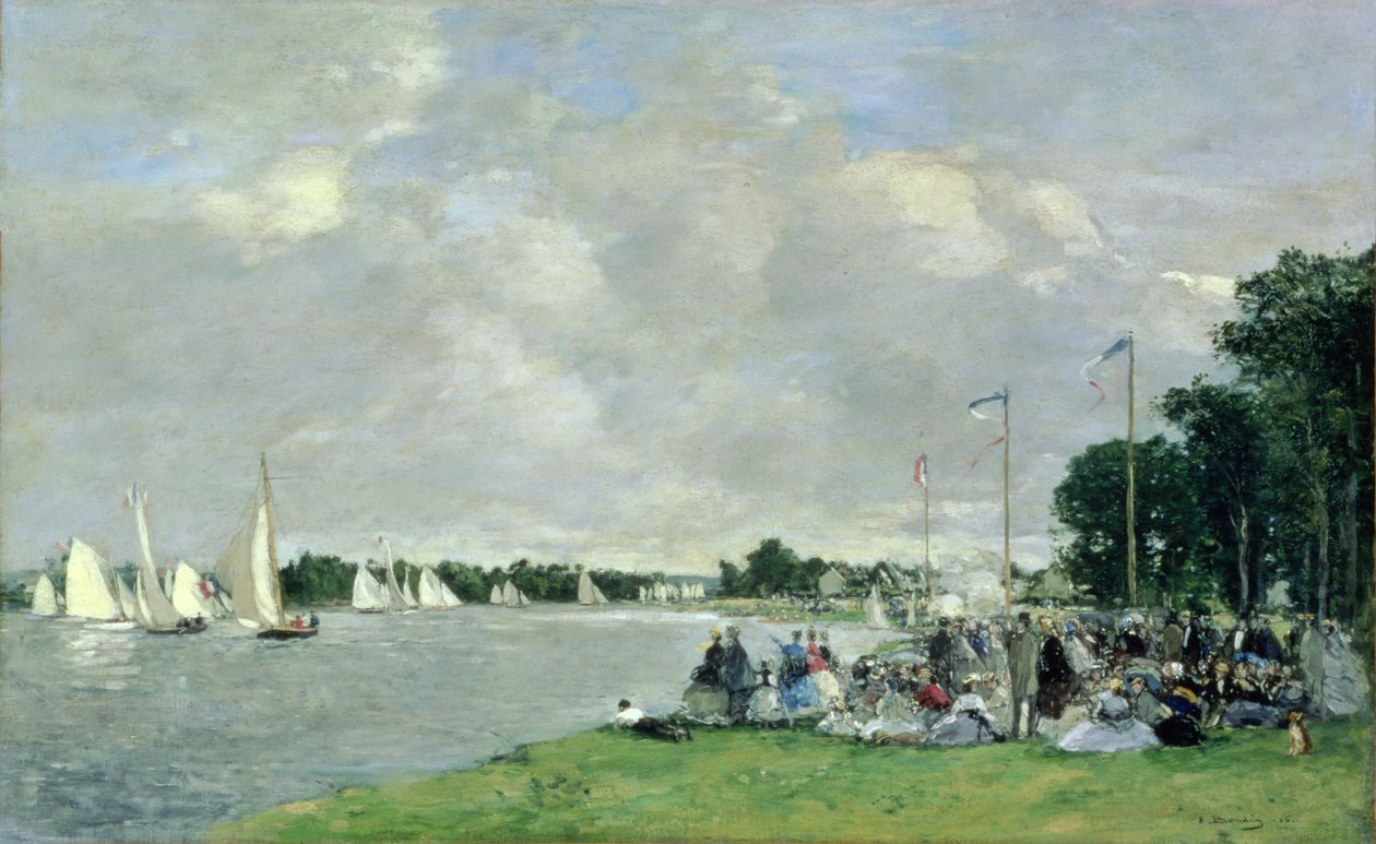 Regatta at Argenteuil, 1866 by Eugene Louis Boudin