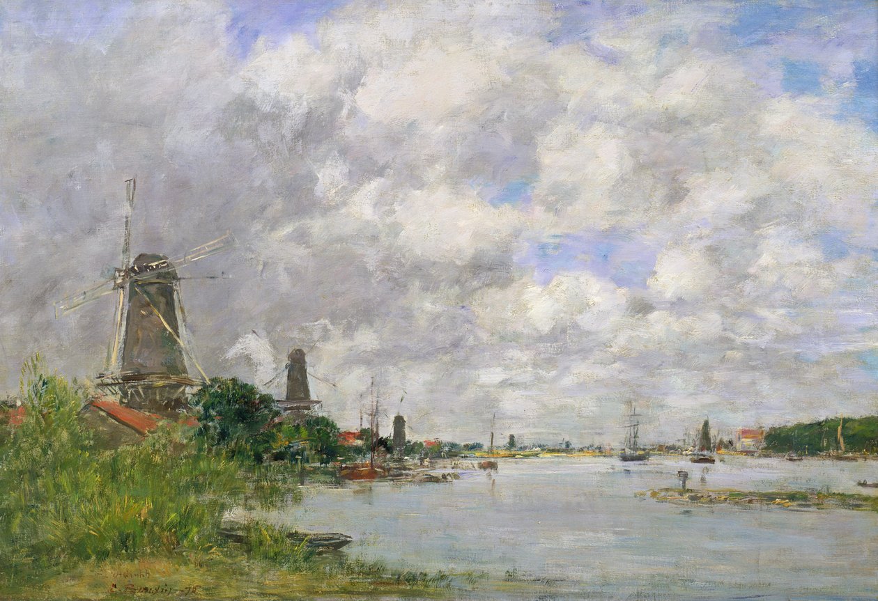 The River Meuse at Dordrecht, 1876 by Eugene Louis Boudin