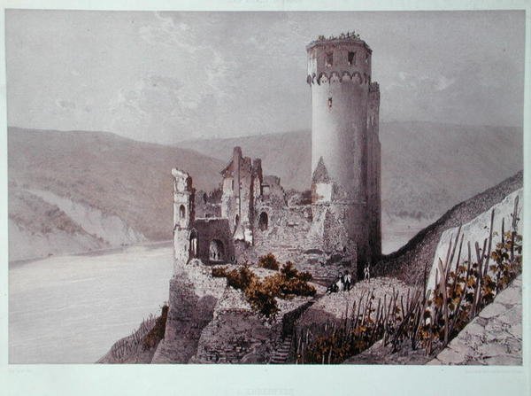 Schloss Ehrenfels in the Rhine Valley, c.1863 by Eugene (after) Ciceri