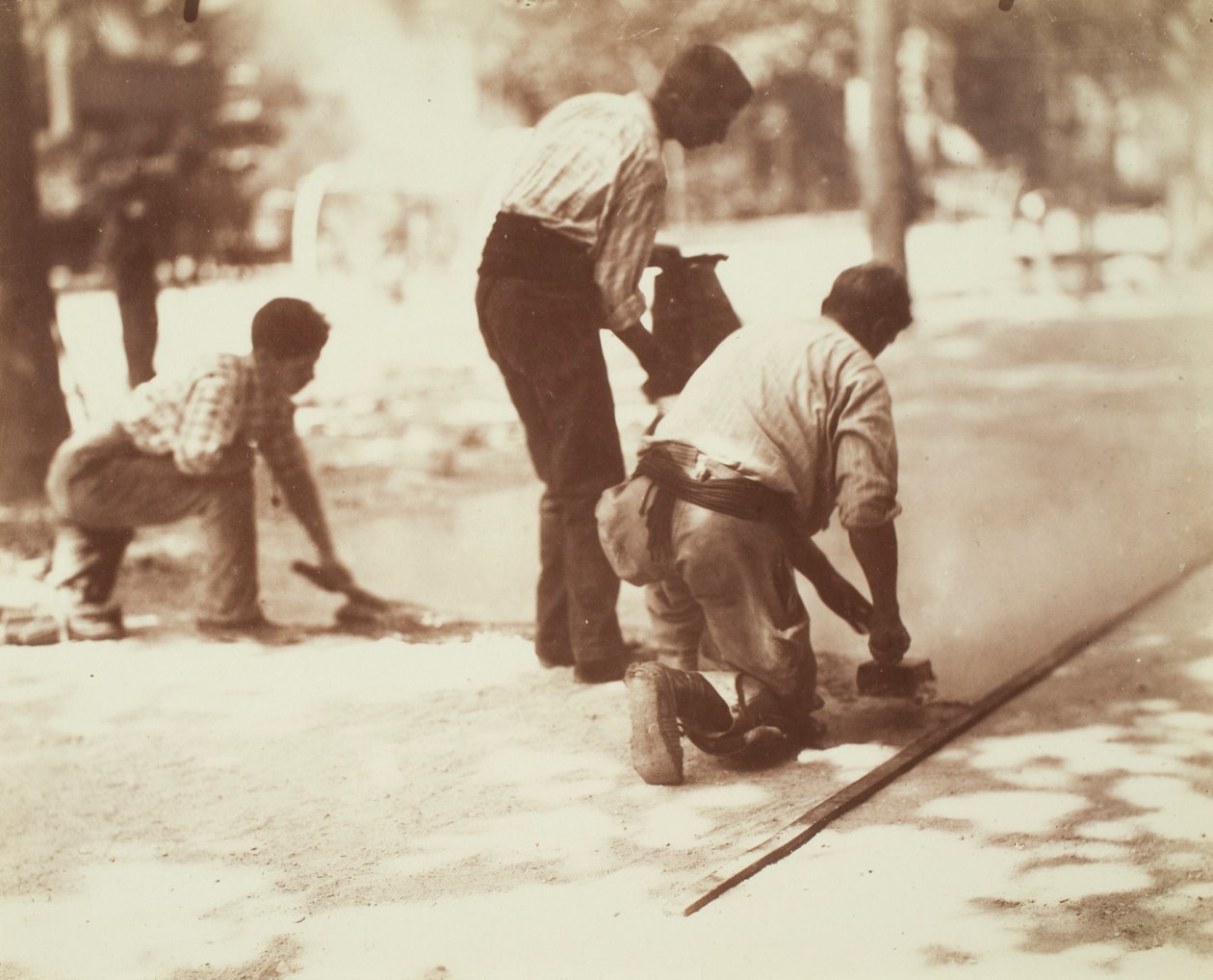 Asphalt Workers by Eugène Atget