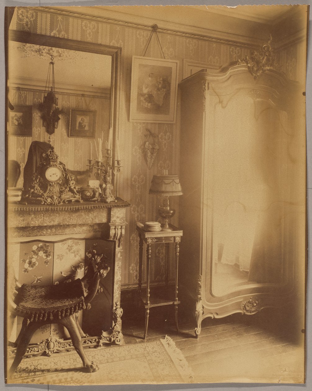 Interior of Mrs. D., Small Rentier, Boulevard du Port-Royal by Eugène Atget
