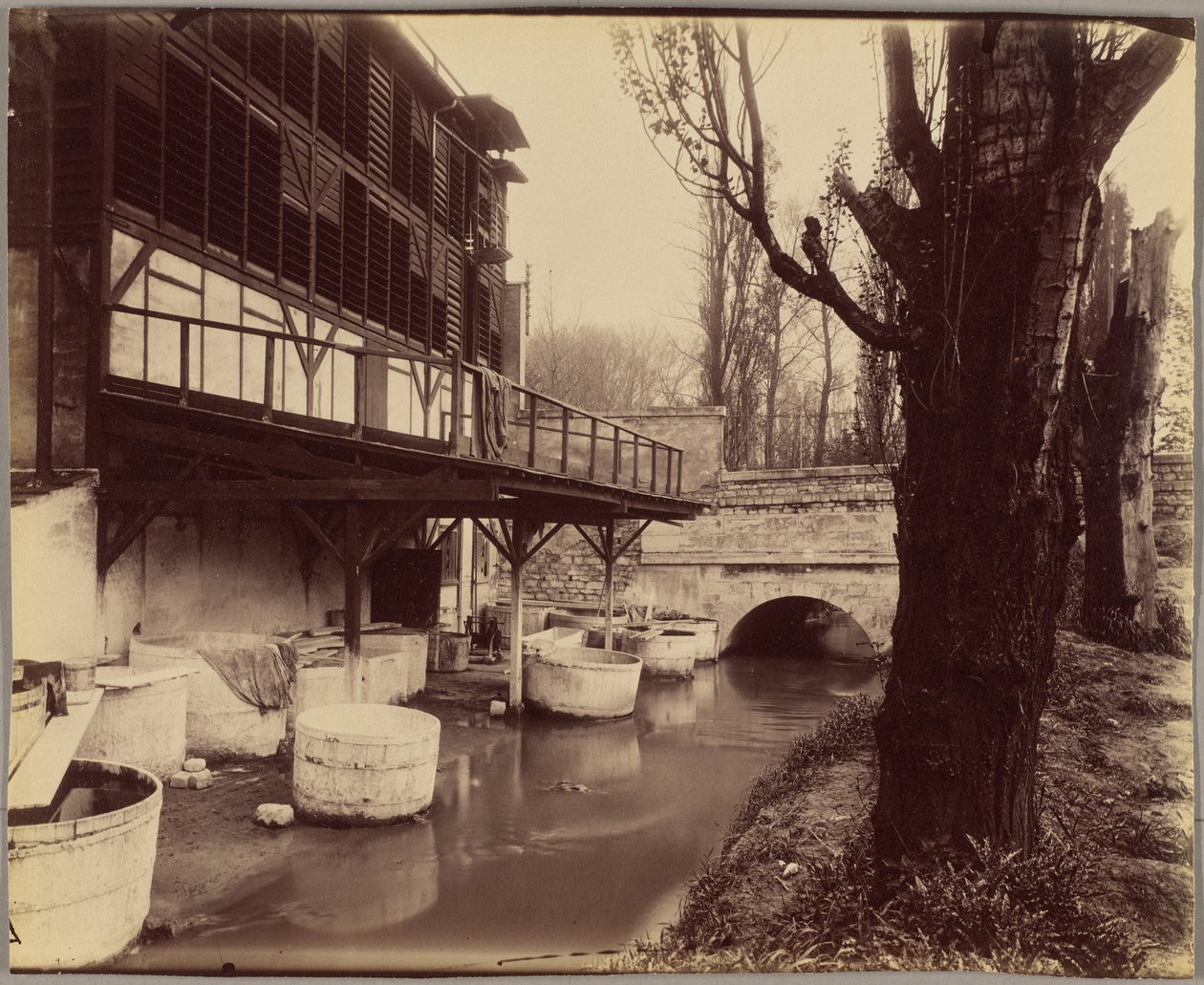 Gate of Italy, The Bièvre at the Exit of Paris by Eugène Atget