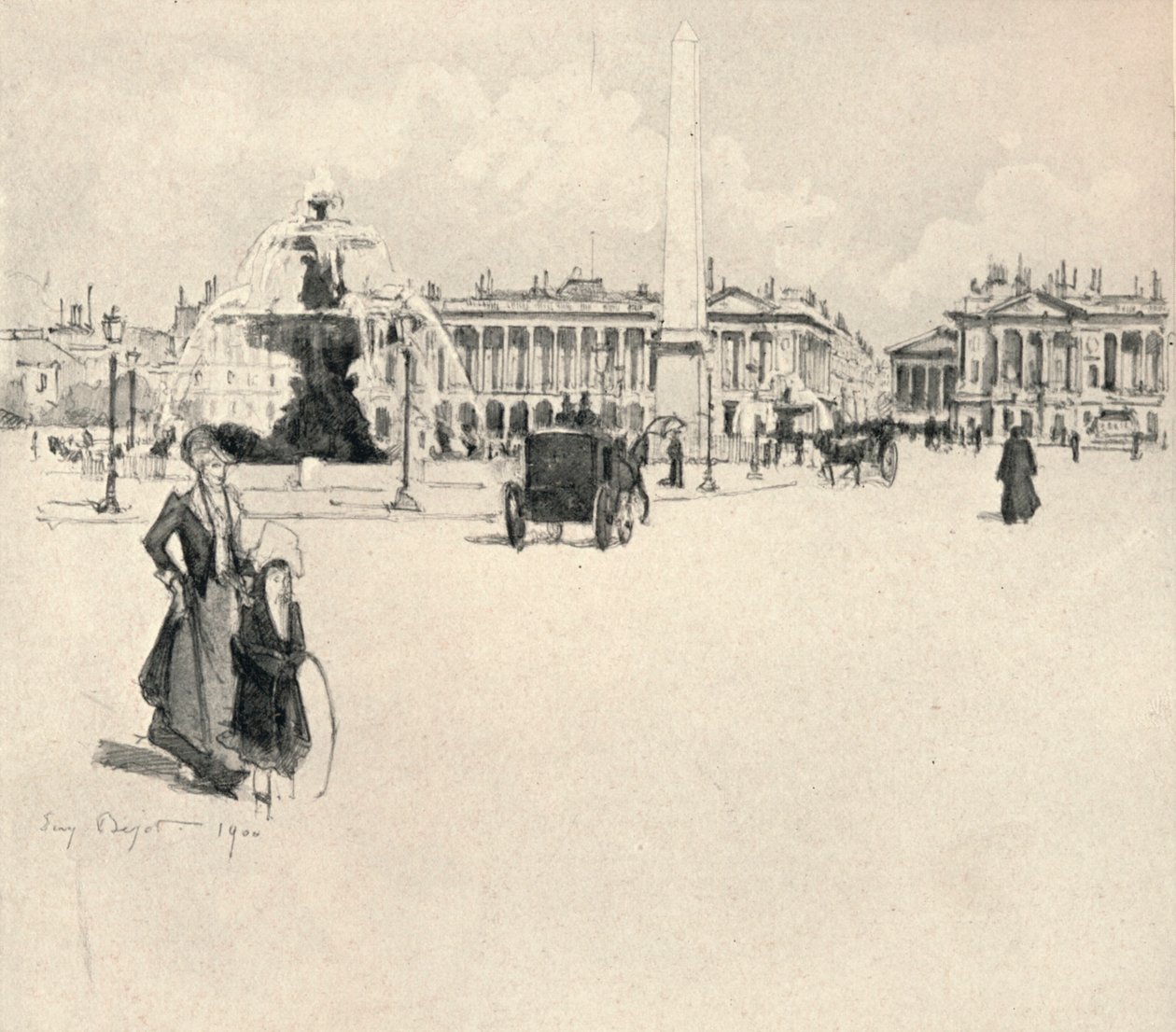 Place de la Concorde by Eugene Bejot