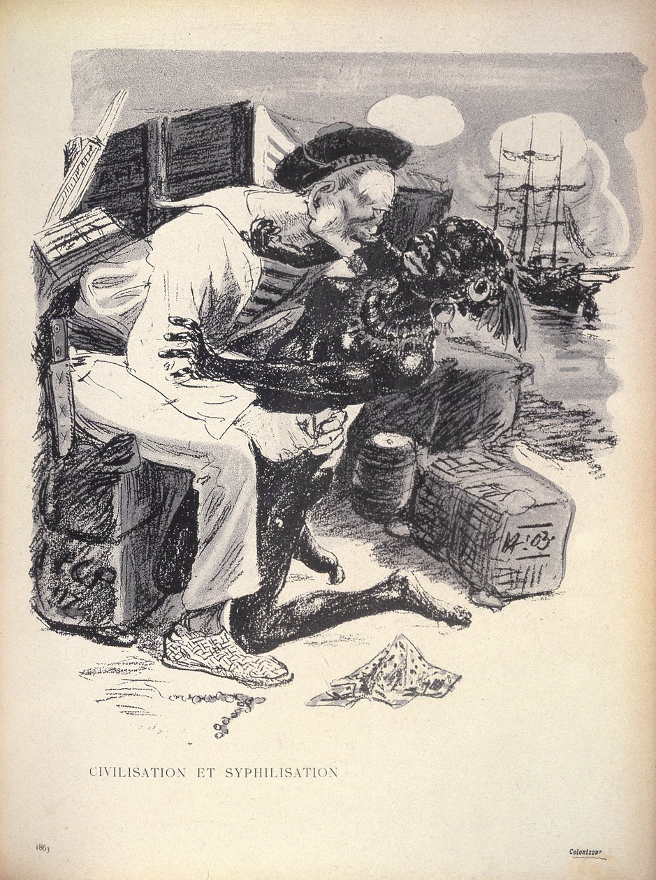 Civilisation et Syphilisation, p. 1863 engraved by Grandjouan from L